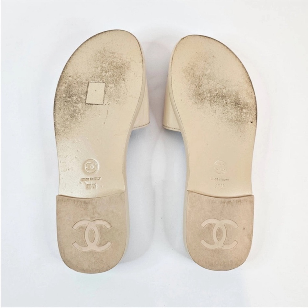 Chanel Beige Slide Sandals - Picture 13 of 16